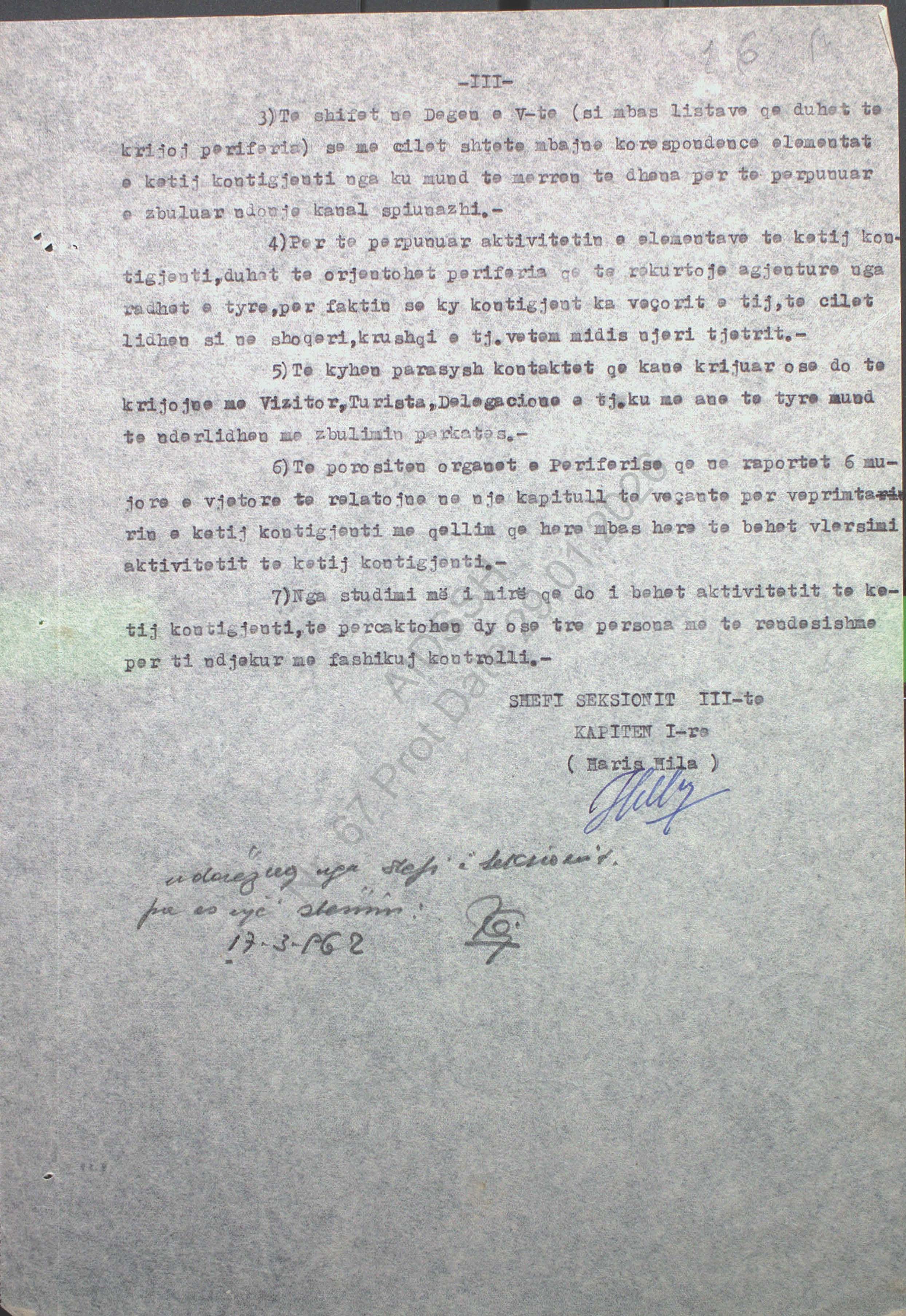 Relacion mbi analizën e kontigjentit të izraelitëve (cifutëve) që ndodhen me banim në vendin tonë